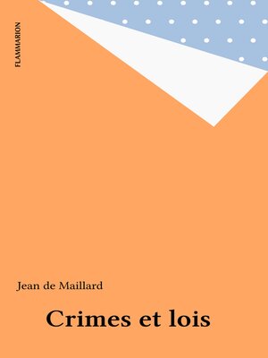 cover image of Crimes et lois
